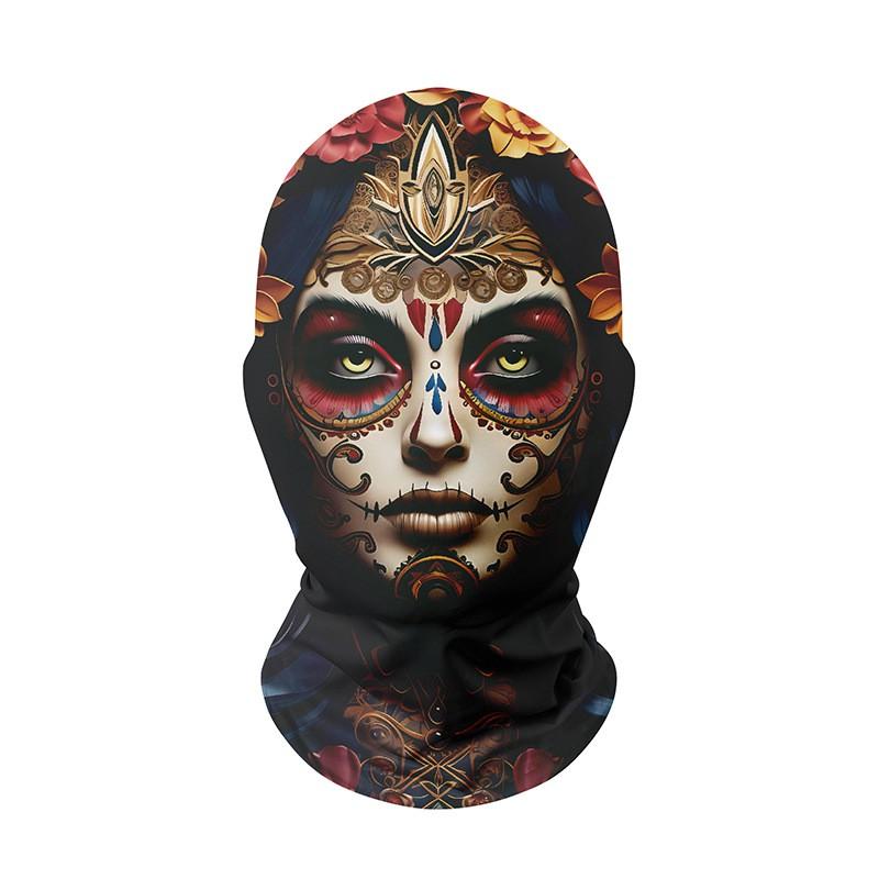 Maschera Integrale in Rete Uomo Donna Ciclismo Motocicletta Costume Divertente Copricapo Traspirante