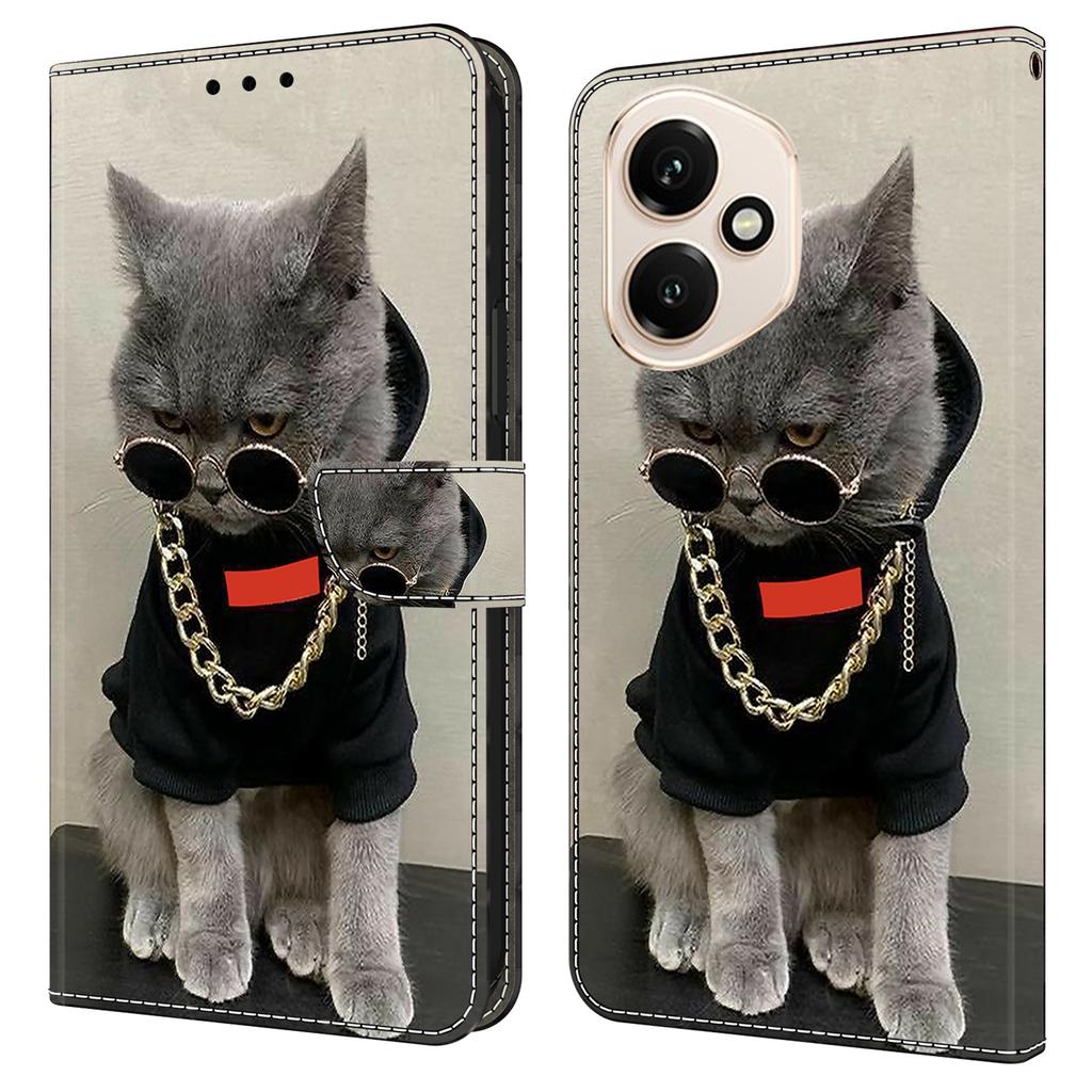 Для Honor 400 5G (Глобальний) Шкіряний чохол з друком візерунка Гаманець Підставка Відкидна кришка для телефону