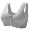 Cotton Cup Front Zipper Underwear Stainless Steel Vest Style Oversized Bra Solid Color Lightweight Breathable Soft Comfortable Casual Tank Top