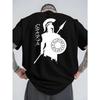 Europäische Größe Sommer Outdoor Sport T-Shirts für Spartaner-Krieger, Mit Trendigen Prints für Herren, Erhältlich in Großen Größen mit Kurzen Ärmeln