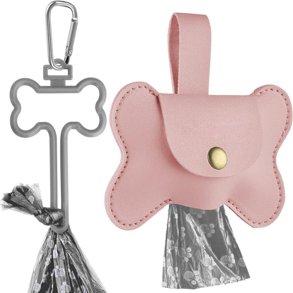 

Диспенсер для мешков для отходов домашних животных в форме кости, кожаный диспенсер для мешков для сбора собачьих какашек, диспенсер для сбора какашек