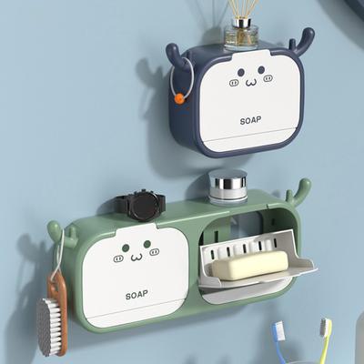 Keep Neat Great Stickness Cute Dustproof Wall-mounted Soap Rack Soap Holder