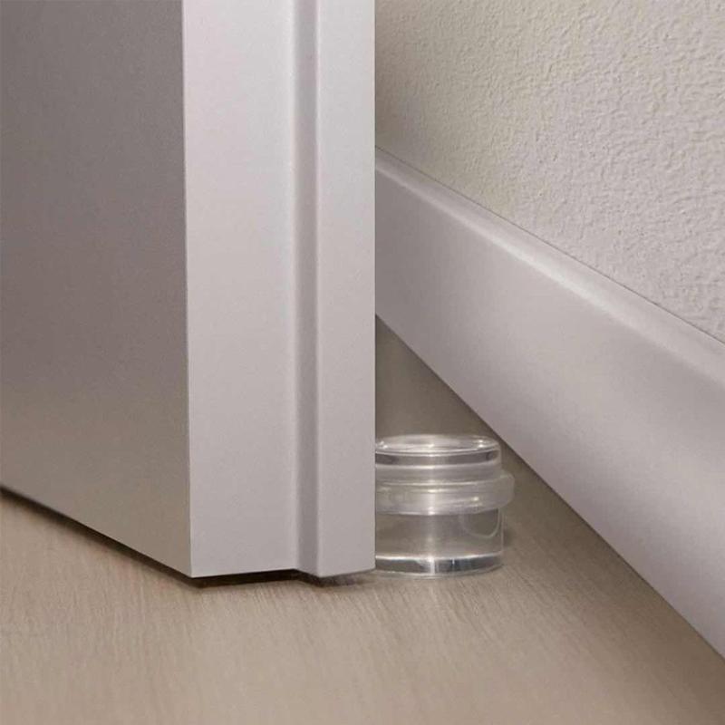 Transparent Silicone Door Stopper No Drill Non Slip Soft Door Buffer Pad for Home Office Rental Apartment Safety