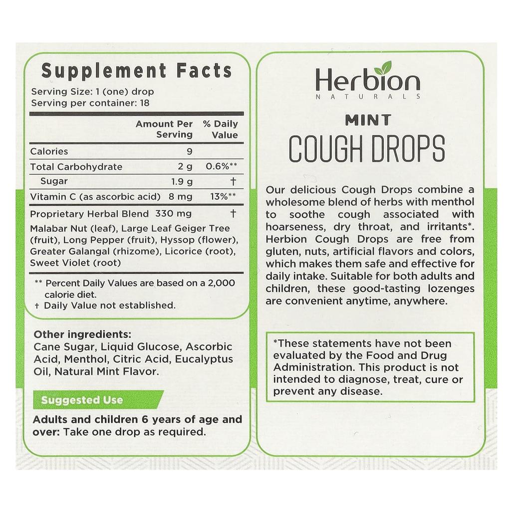 Cough Relief, Mint, 18 Count