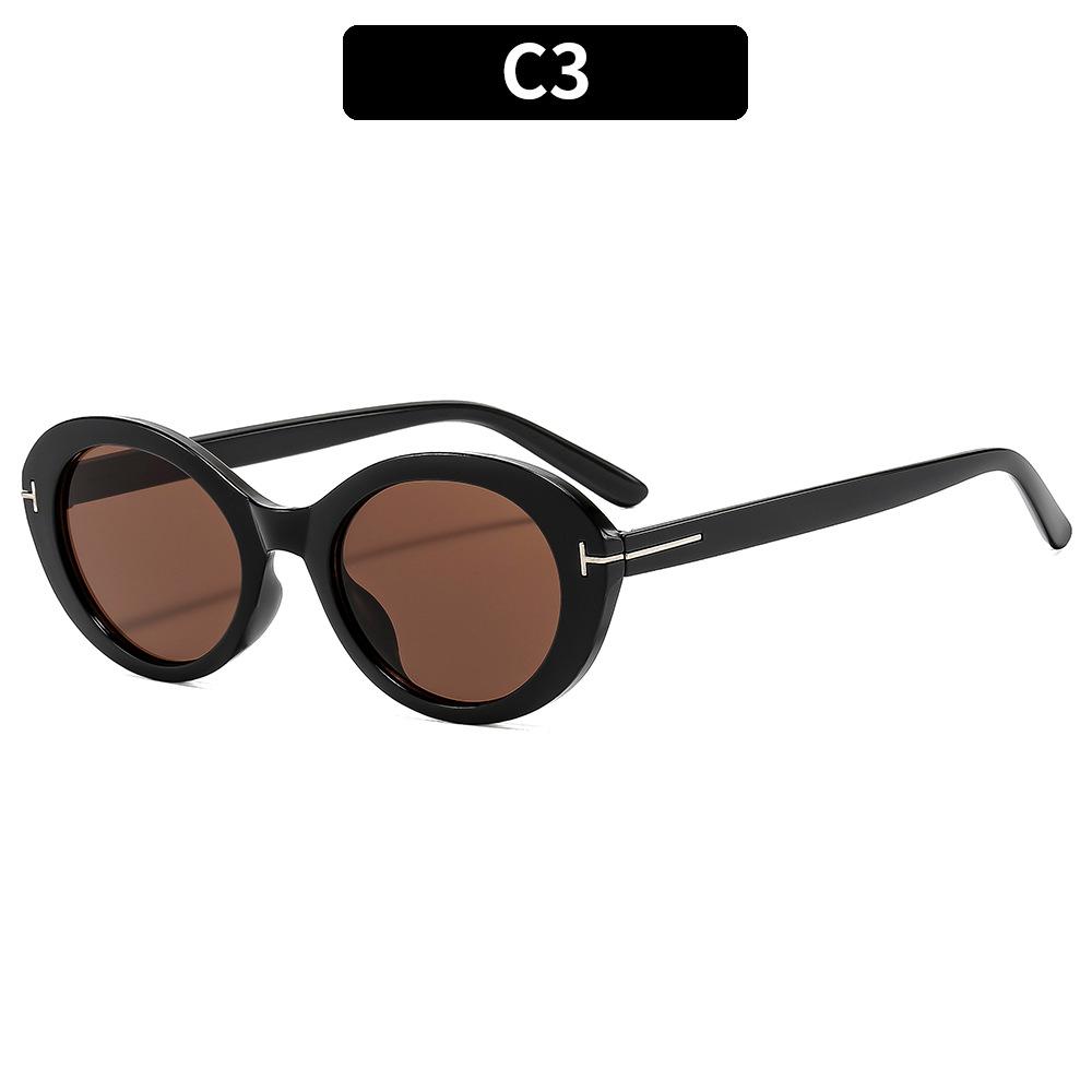 Women's Sunglasses, Fashionable T-shaped Oval Sunglasses