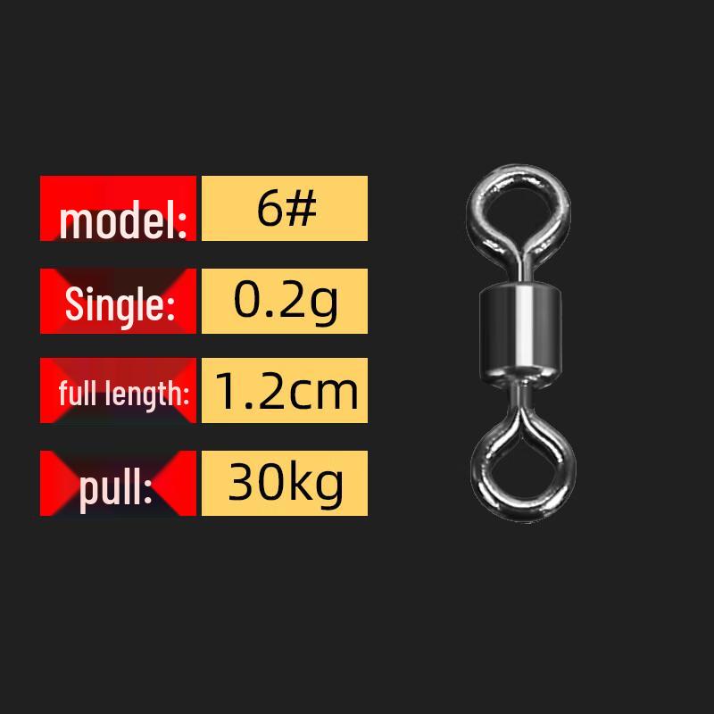 MR MOOSE High-Speed Figure 8 Fishing Swivels 6#