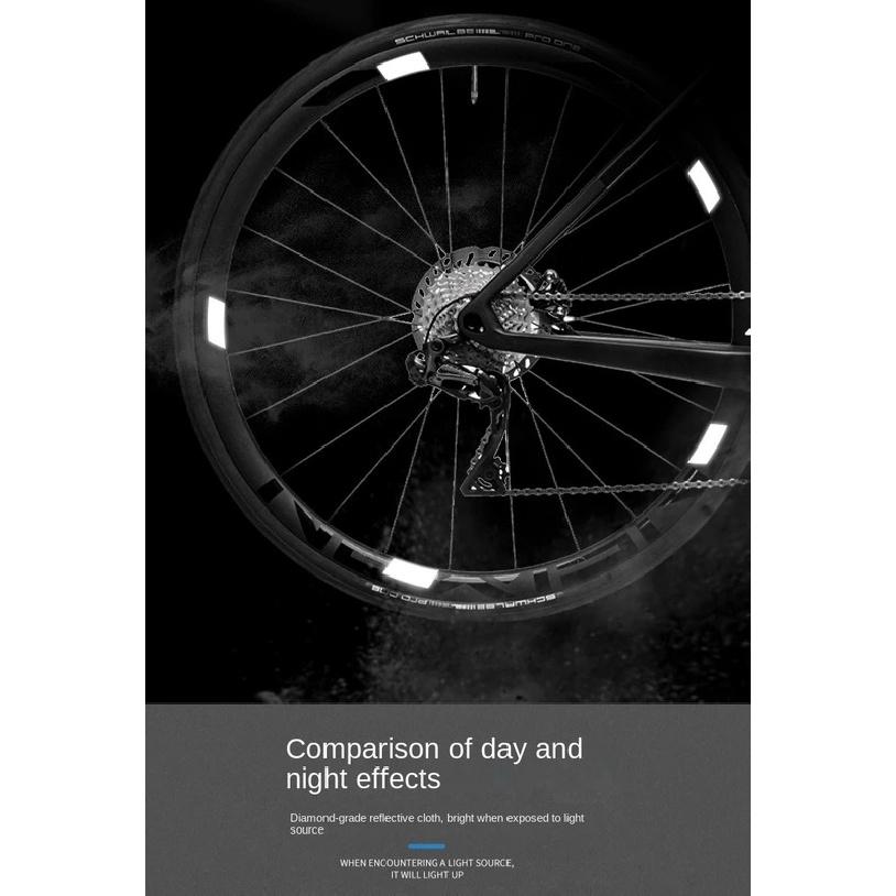 ENLEE 12pcs New Arrived Lightweight MTB Bicycle Wheel Rim Reflective Stickers Bike Rim Safety Reflector