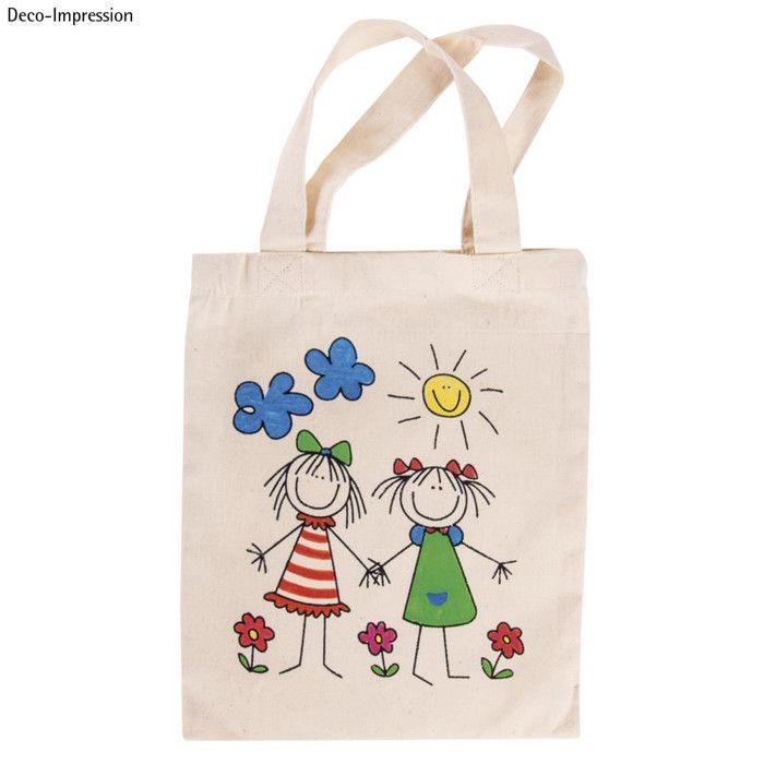 Cotton Bag - RAYHER - Beige Print - 21x25cm - Ecological - Practical