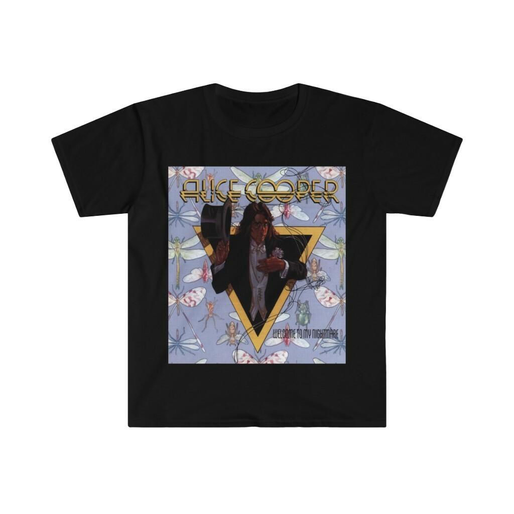 Soft Cotton T-Shirt Mens Womens Tees Top. Alice Cooper. Welcome to my nightmare 4XL