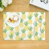 Pineapple Print Placemat for Dining Table Tableware Mats 4/6pcs Kitchen Dish Mat Pad Counter Top Mat Home Decoration