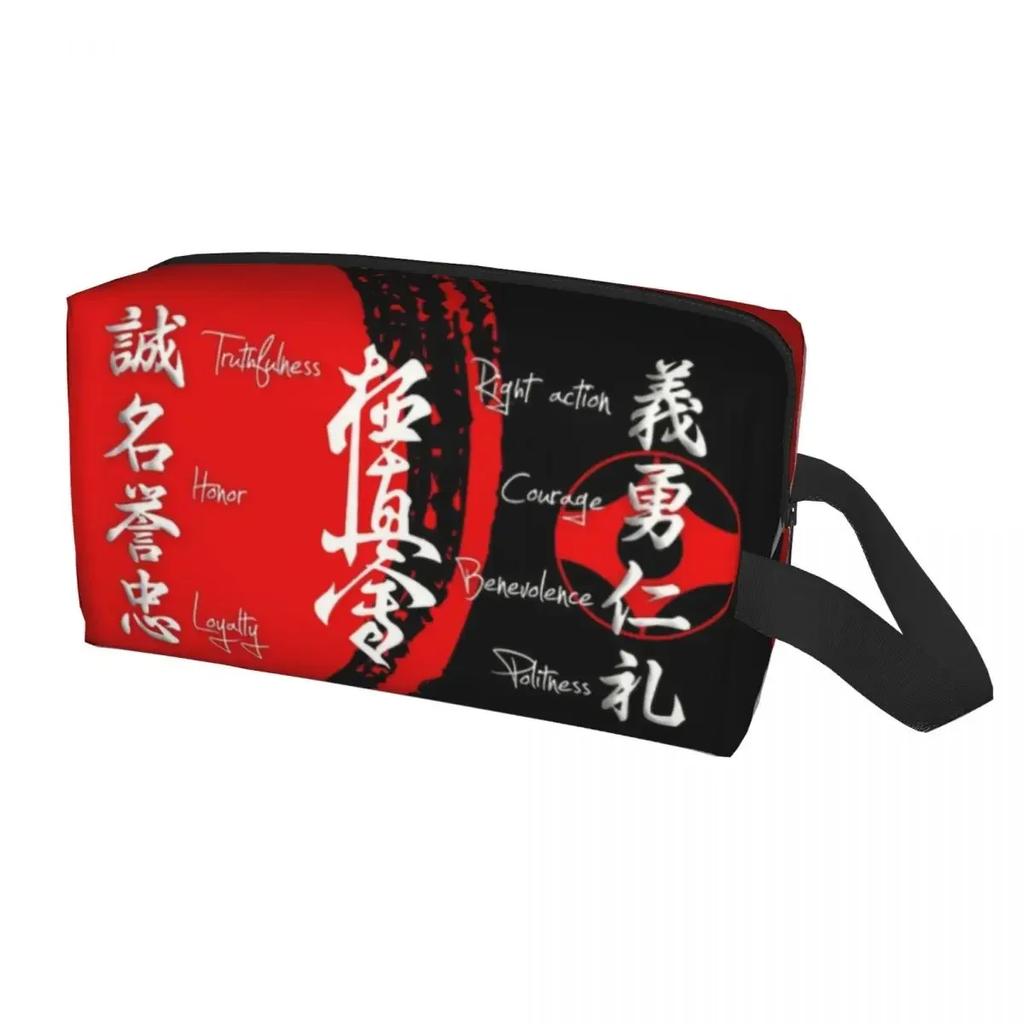 Karate Kyokushin Toiletry Bag for Women Martial Organizer Lady Beauty Storage Dopp Kit Case