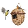 Small Hanging Bird House for Outdoor Handwoven Grass Hummingbirds Nest for Garden Shelter Place for Finches Bird Supply