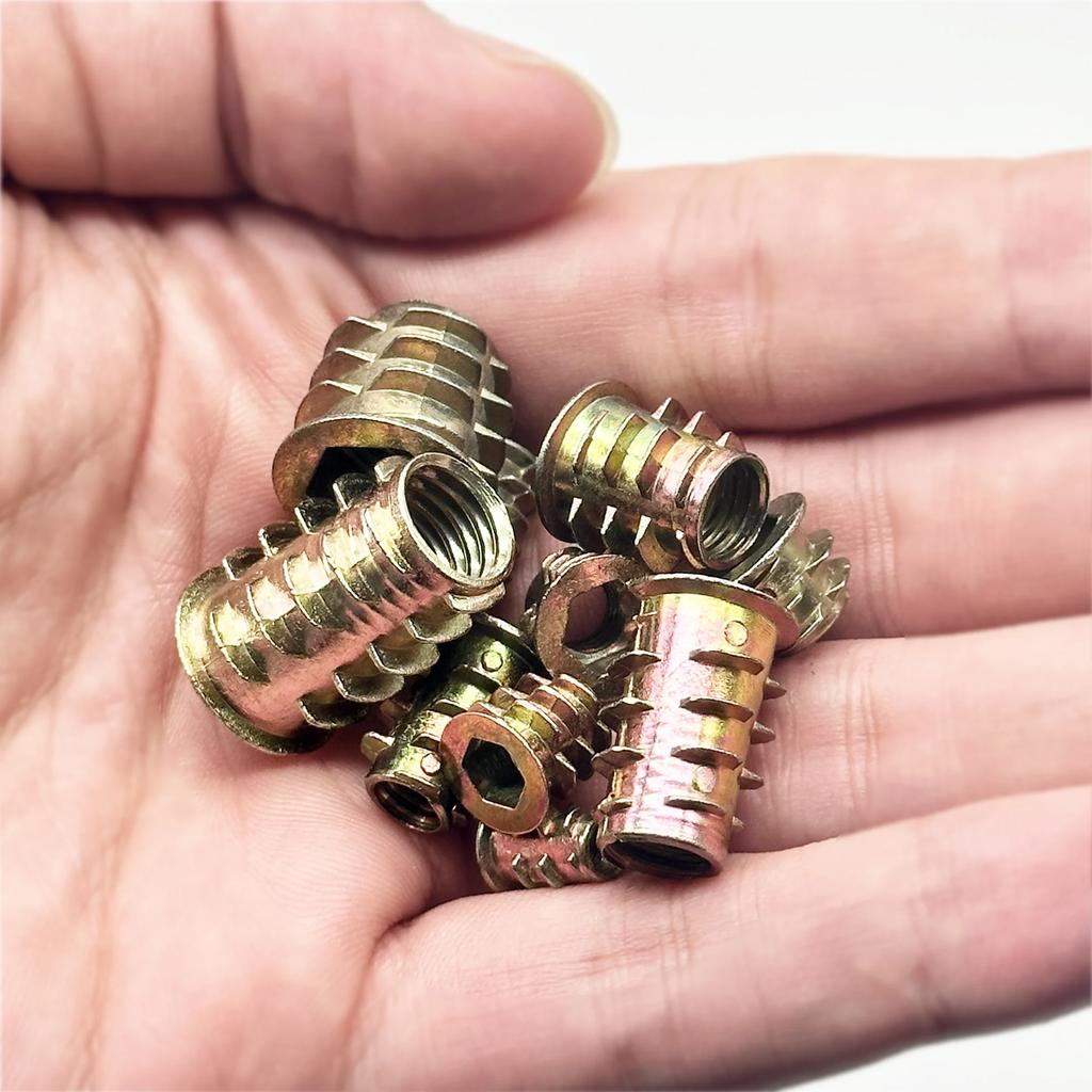 130/230pcs Threaded Inserts Nuts, Threaded Wood Inserts Nuts Assortment Tool Kit, 11 Sizes Metric M4/M5/M6/M8/M10 Hex Socket Dri