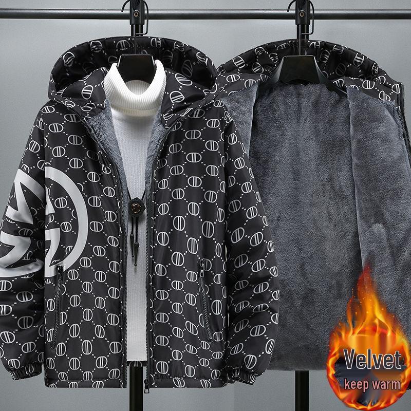 Europejska Modna Męska Kurtka Jacquard w Kratę ze Stójką - Koreański Styl Wiosenno-Jesienny Casualowy Top