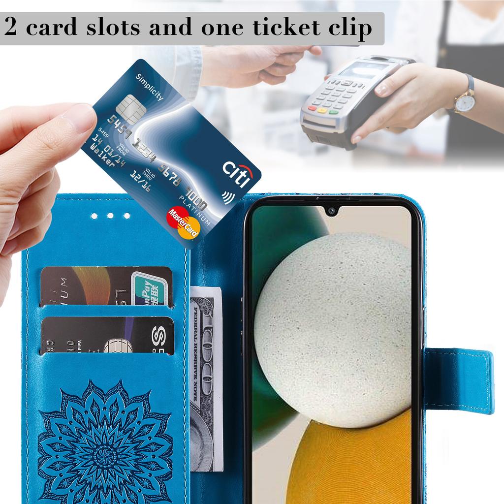 Applicable Motorola Edge 60 Fusion Embossed Mobile Phone Case Sun Flower Flip Leather Case Insert Card Money