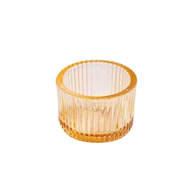 Transparent Fine-Textured Glass Candle Holder - Aroma Cup for Home Decoration