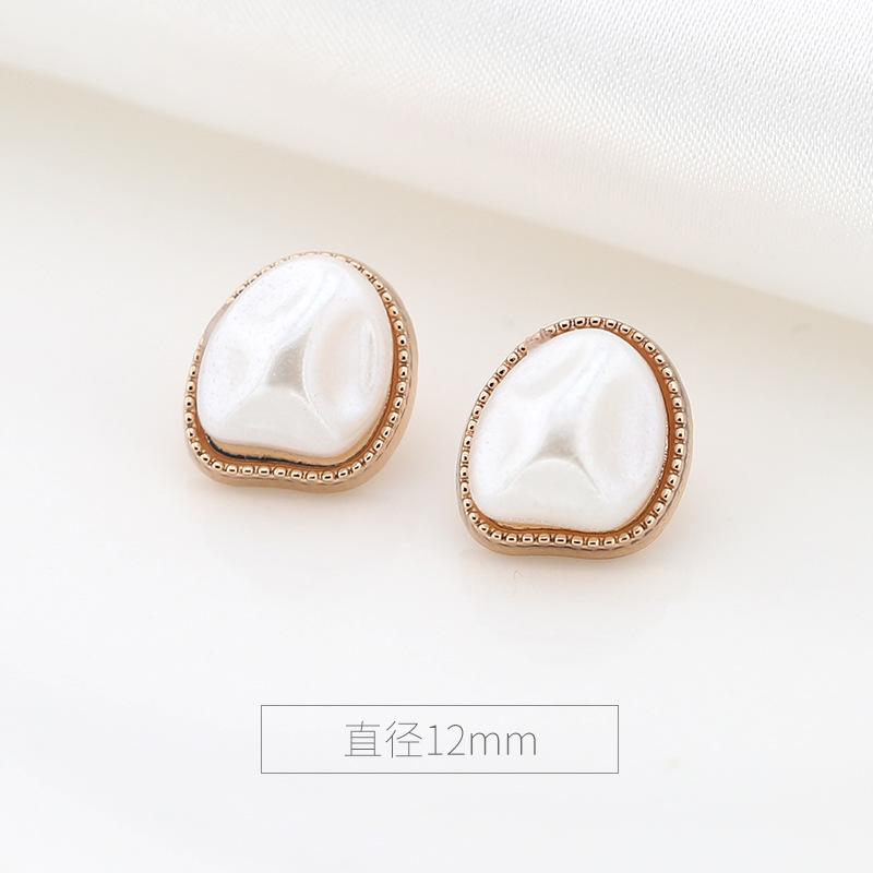 

White Pearl Shirt Buttons Women S Clothes Beautiful Exquisite Buttons Accessories Versatile Top Cardigan Shirt Buttons Small 4 #* Size as shown * Round