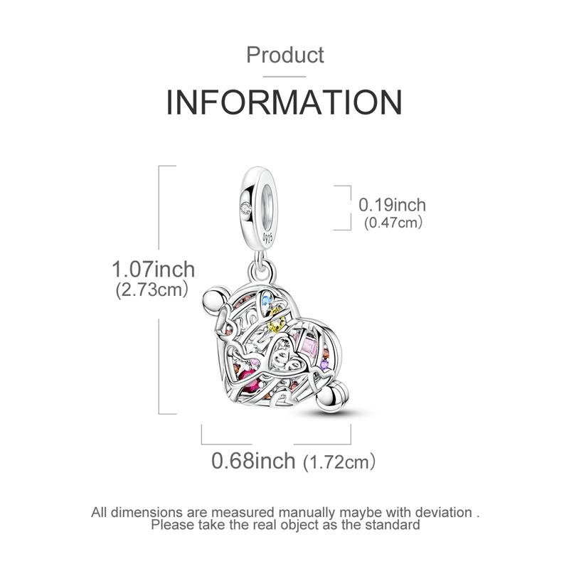 Original Charms Beads Copper Red Open Russian Nesting Dolls Pendants For Woman Diy Jewelry For Bracelet Accessories