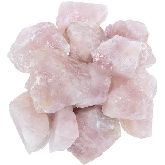 Crocon Rose Quartz Bulk Raw Rough Rock Natural Gemstones Tumbling Cabbing for Energy Generator Chakra Stone Balancing Reiki  1/2 LB