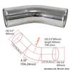 Universal 45 Degree 89-127mm/ 3.5-5.0" Inch Aluminum Intercooler Intake Pipe L=300mm