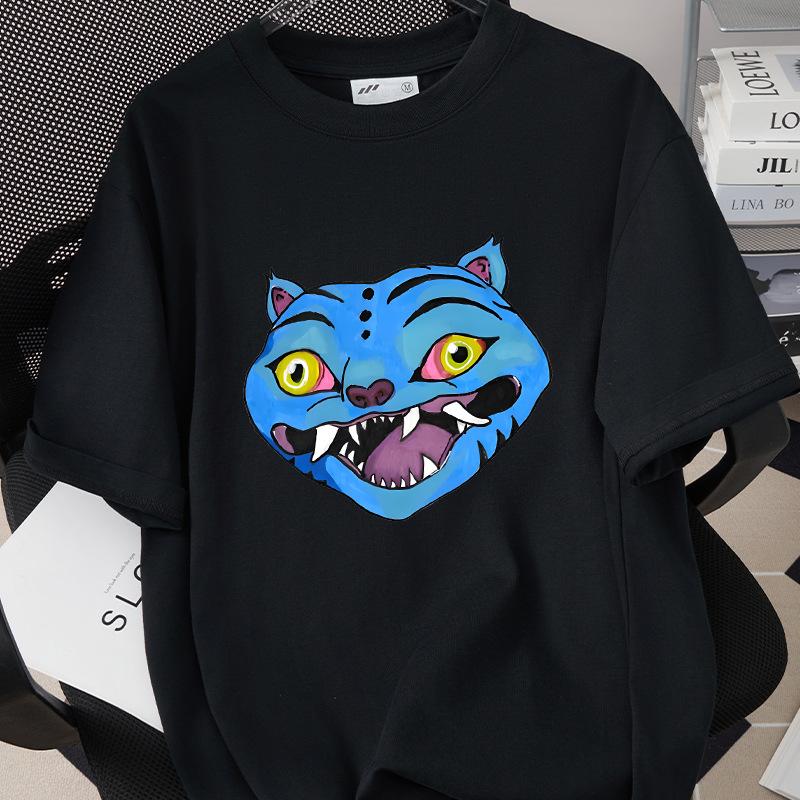 Kpop Korean Wave Witch Hunt Trendy Casual Short Sleeved Printed T-shirt 5988