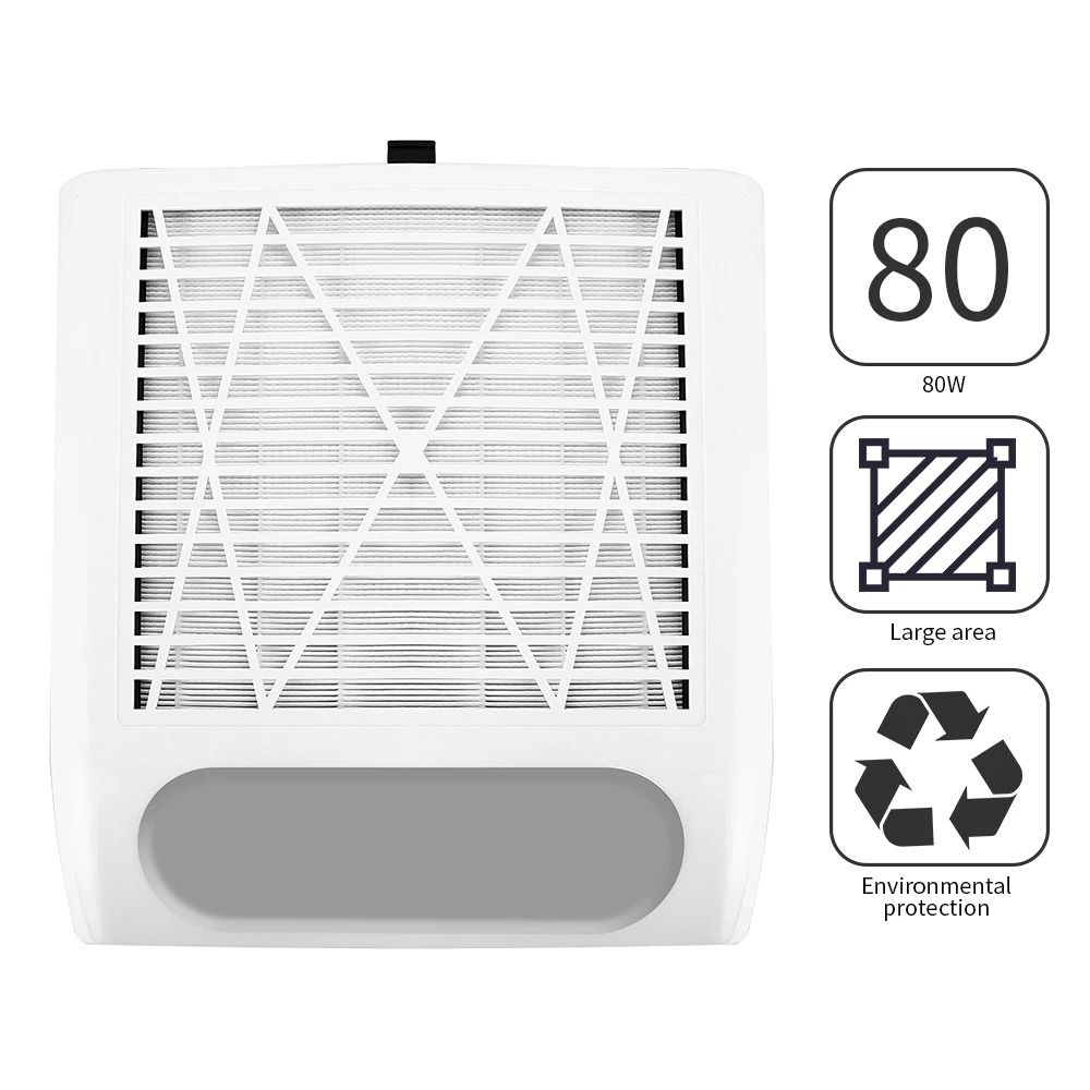 80W Nail Dust Collector Low Noise Manicure Machine Tools Durable Nails Dust Extractor Fan  DIY