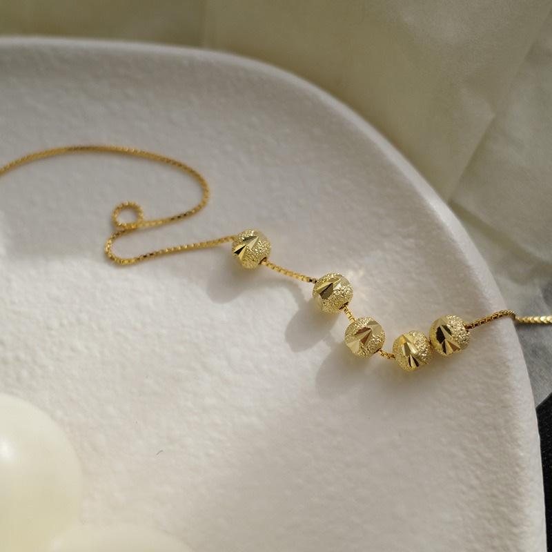 Five Blessings Gold-Plated Necklace - Japanese/Korean Light Luxury Niche Jewelry for Women