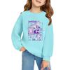 Kids' Long Sleeve Loose Pullover Letter Printed Round Neck Sweatshirt