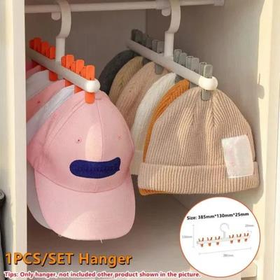 6 Clips Schirmmütze Schal Socken Organizer Rack Multifunktionale Schrank Kleiderschrank Lagerung Aufhänger