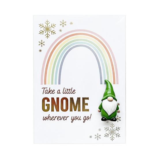 Yousheng Little Gnome Pocket Hug Cards Cute Mini Dwarf Figurines with Encouragement Blessing Cards Positive Gifts for Friends And Family