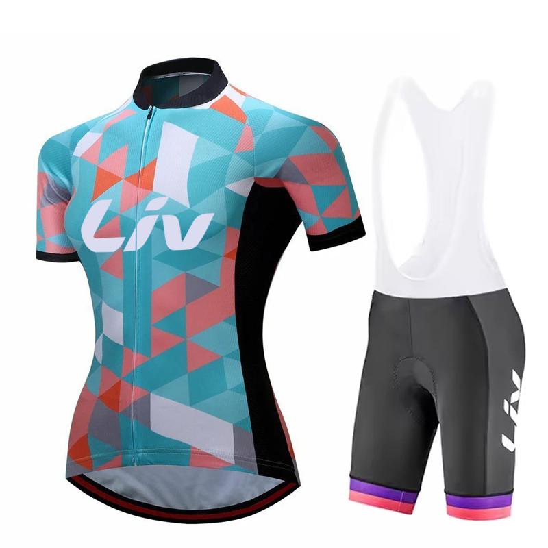 2026  Breathable Cycling Suit Set  Women's Cycling Bib Sponge Pad Cycling Sportswear Short Sleeved Cycling Jersey Outdoor Quick Drying Cycling Set