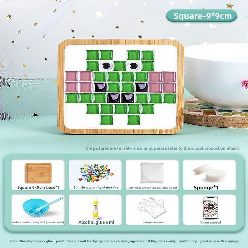 High-value Hot Sale Mosaic Coaster Creative Set Material Tools Handmade Decoration Gift Kindergarten Art Gift Card
