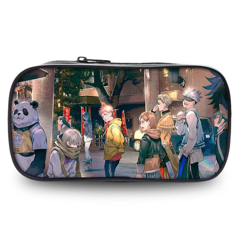 Jujutsu Kaisen Highcapacity Pen Pouch Durable Oxford Fabric Anime Holder Stationery