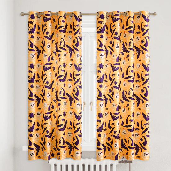 

Отличная драпировка, изысканное качество изготовления, затемняющая прямоугольная жуткая прозрачная занавеска на тему Хэллоуина для спальни