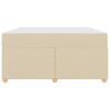 Bed Frame with Mattress Cream 140 x 200 cm Fabric