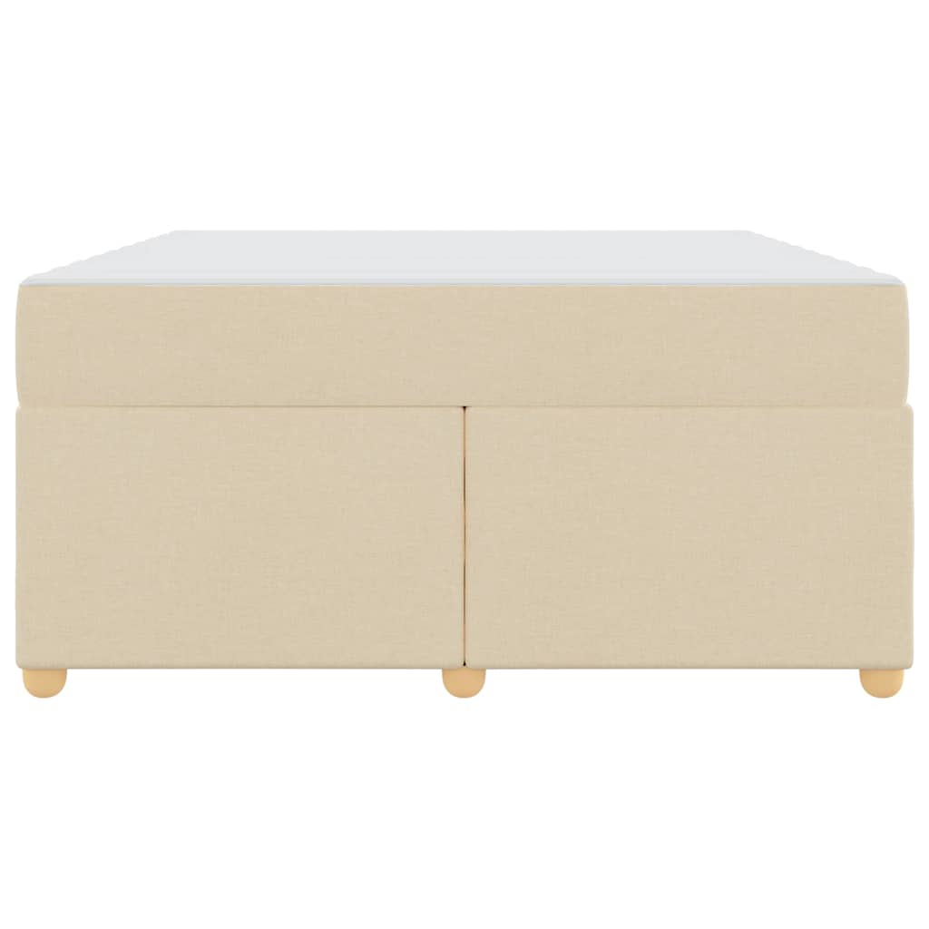 Bed Frame with Mattress Cream 140 x 200 cm Fabric