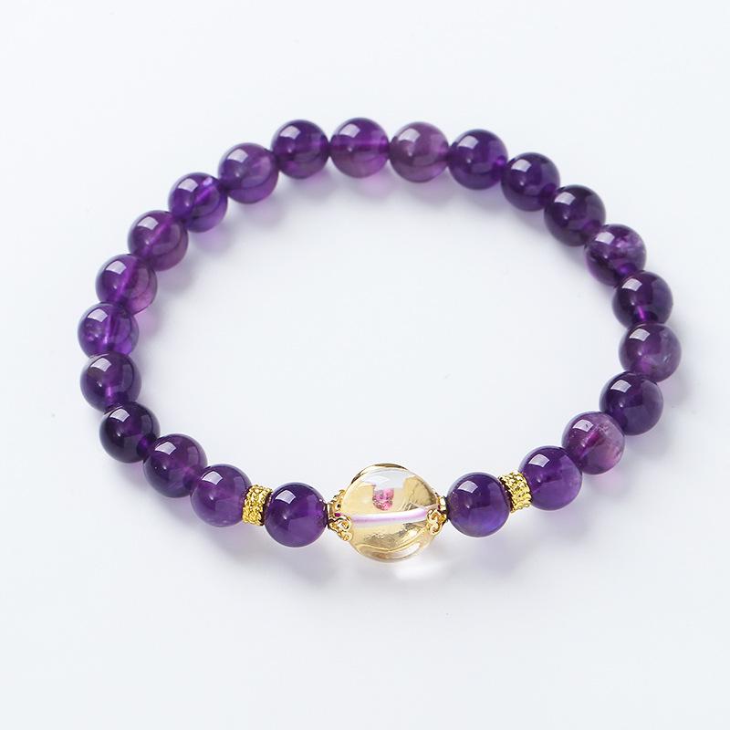 Natural Amethyst Bracelet Purple Bracelet. Bangles Women Fashion Jewelry Daily Accessories Gift
