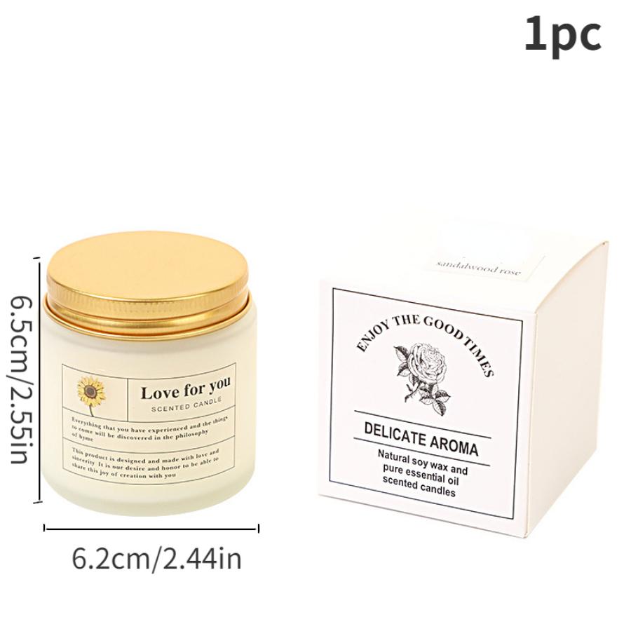 1pc Lavender Scented Aromatherapy Glass Jar Candles - Perfect Sister Gift for Wedding or Birthday Soy Candles for Home Decor