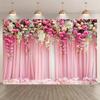 1pc Flower Photography Background Wedding - Birthday Pink Flower Background Banner Flower Photography Background Dessert Table