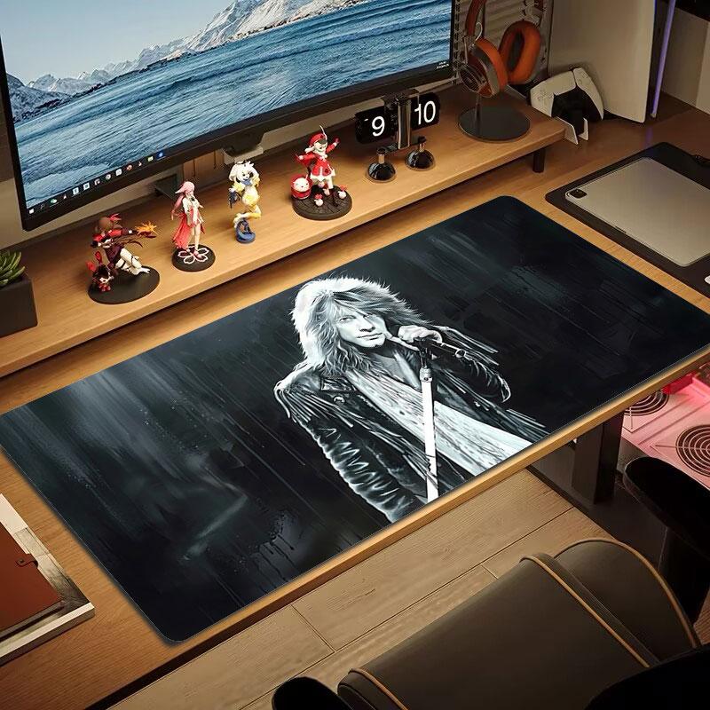 Bon Jovi Rock Legend Large Size Mouse Pad Large Gaming Table Cushion Nonslip Laptop Tablet Big Mousepad Xxl Mat Mini Pc Playmat With Lock Edge