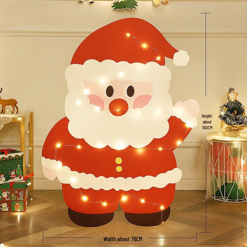 Ornamenti di Natale a Tema Babbo Natale: Set Scena Oggetto di Scena per Foto Vacanze all'Aperto