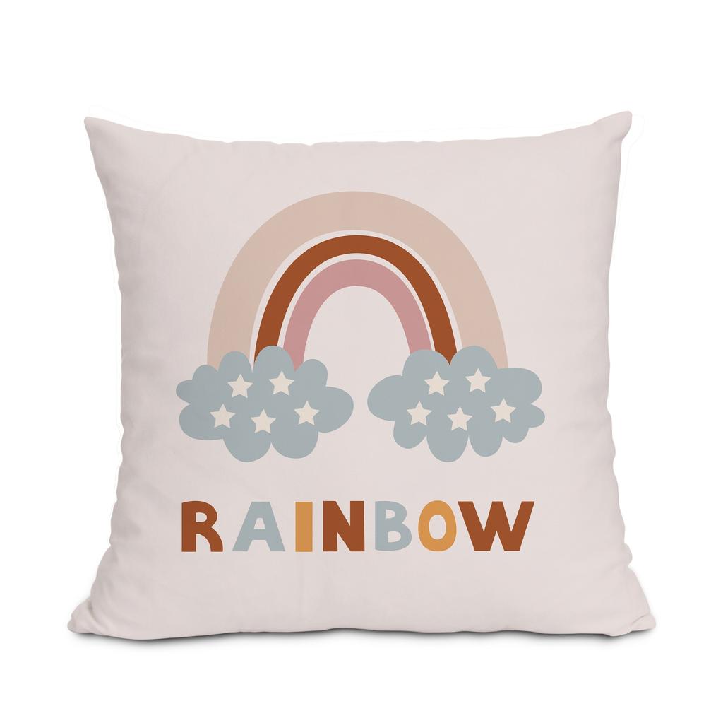 Weather Rainbow Cloud Pattern Sofa Cushion Car Lumbar Pillow Bedside Cushion Bohemian Style Camping Pillow Cover