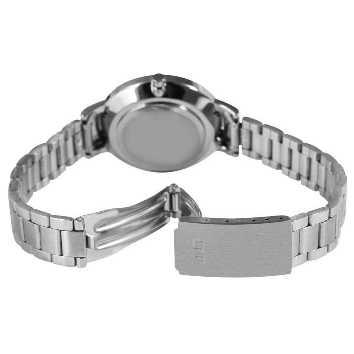 Montre femme - Q&Q - Q&Q Femme - Bracelet acier inoxydable argenté - Cadran rose 32 mm - Étanchéité 3 ATM