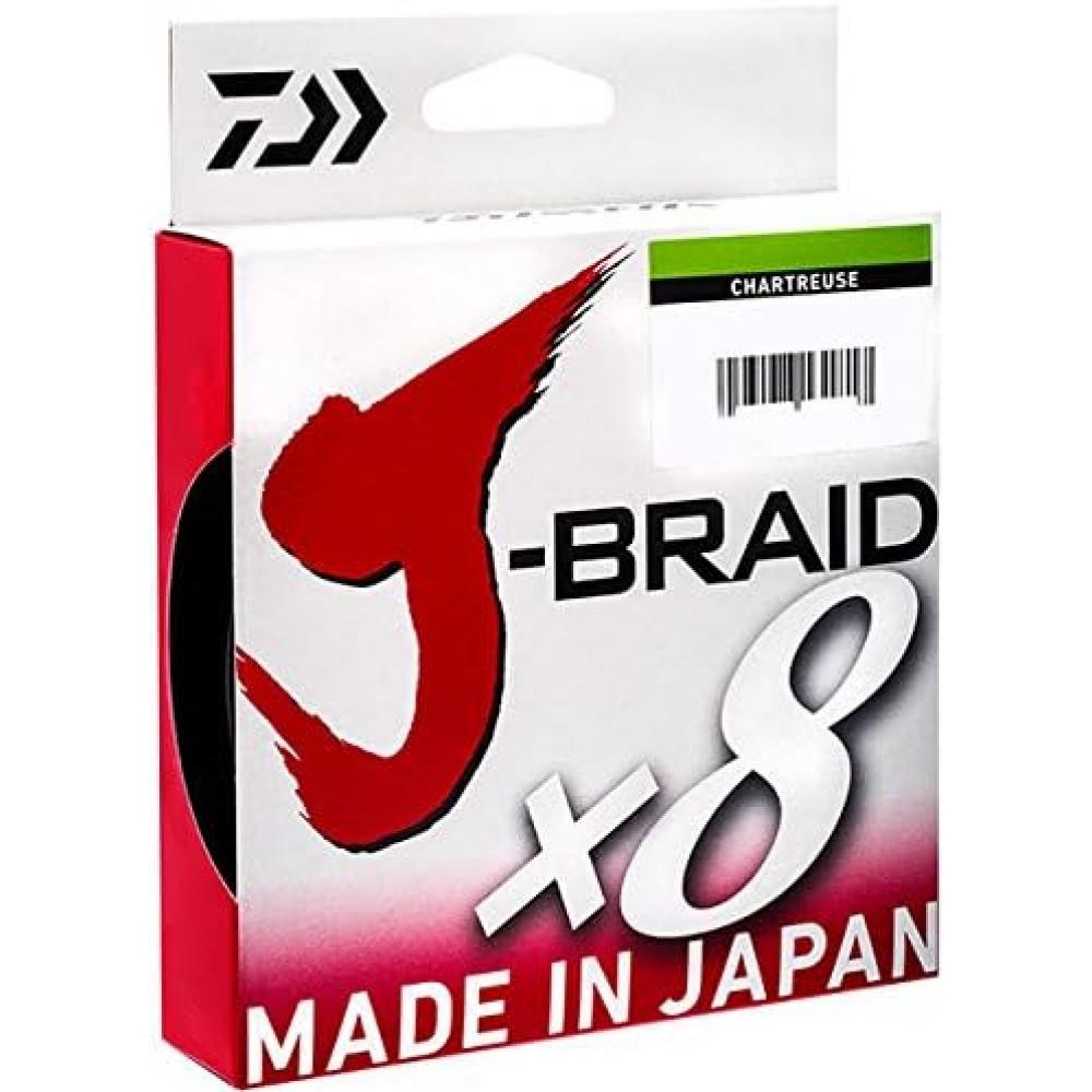 Daiwa J Braid 300m 8 Strand Round Braid Line 10lb Light Green  Chartreuse 