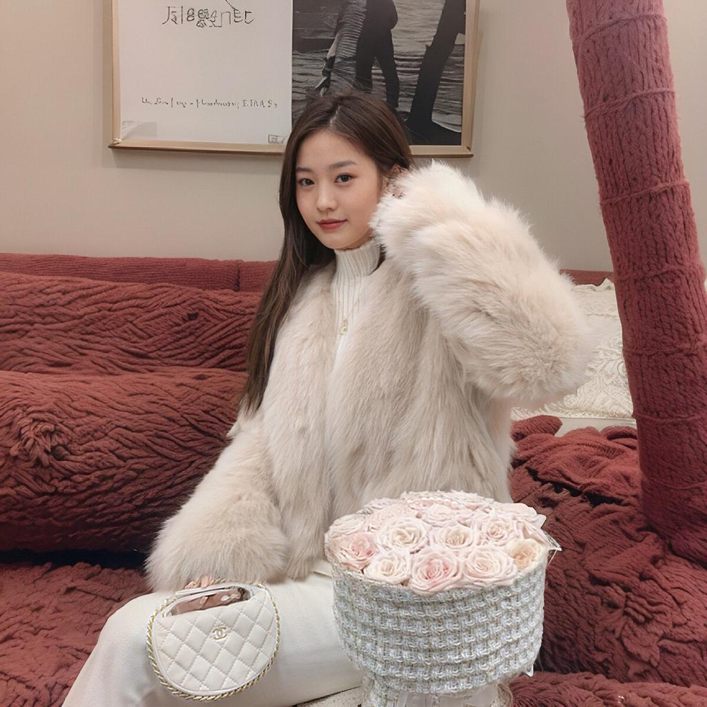 Herbst und winter neue nachahmung fuchs pelzmantel frauen junge mode kurze pelz integrierte kleine duftenden mantel