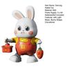 Electric Dancing Rabbit Toy with LED Light Music Toddlers Easter Bunny Walking Toy Boys Girls Tummy Time Interactive Crawling Animal Toy