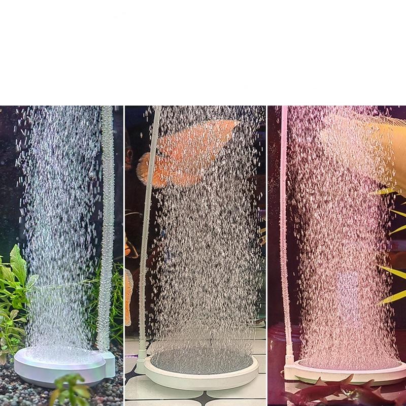 Nano Luftstein Sauerstoffbelüfter für Fischtank Aquarium rund Luftblase Teichpumpe Hydroponischer Diffusor Aquatische Sauerstoffanreicherung A