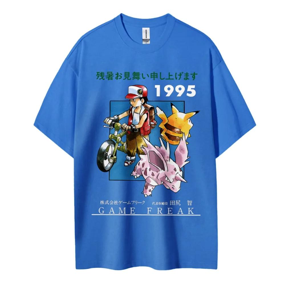 Pánské tričko Pokemon Čistá bavlna Ležérní Kulatý výstřih Krátký rukáv Oblečení Letní Sportovní Ležérní Top s krátkým rukávem