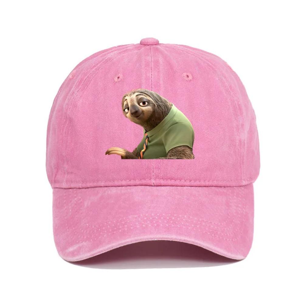 Cartoon Zootopia Three-toedSloth Baseball Cap Couple Women Print Trucker Hat Summer Casual Outdoor Dropshipping Baseball Caps