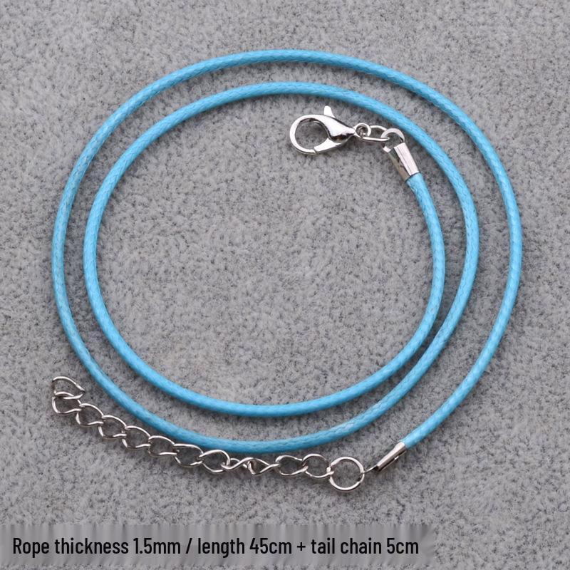 Leather Cord Black Necklace DIY Pendant, 2.0mm Thick Wax Rope Necklace Accessories
